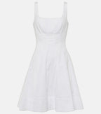Wells Cotton Poplin Minidress in White
