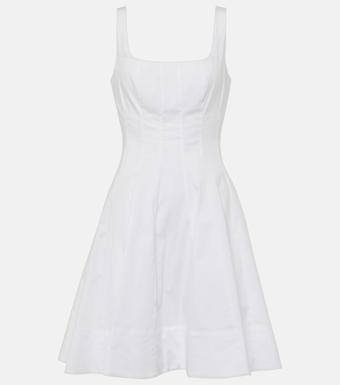 Wells Cotton Poplin Minidress in White