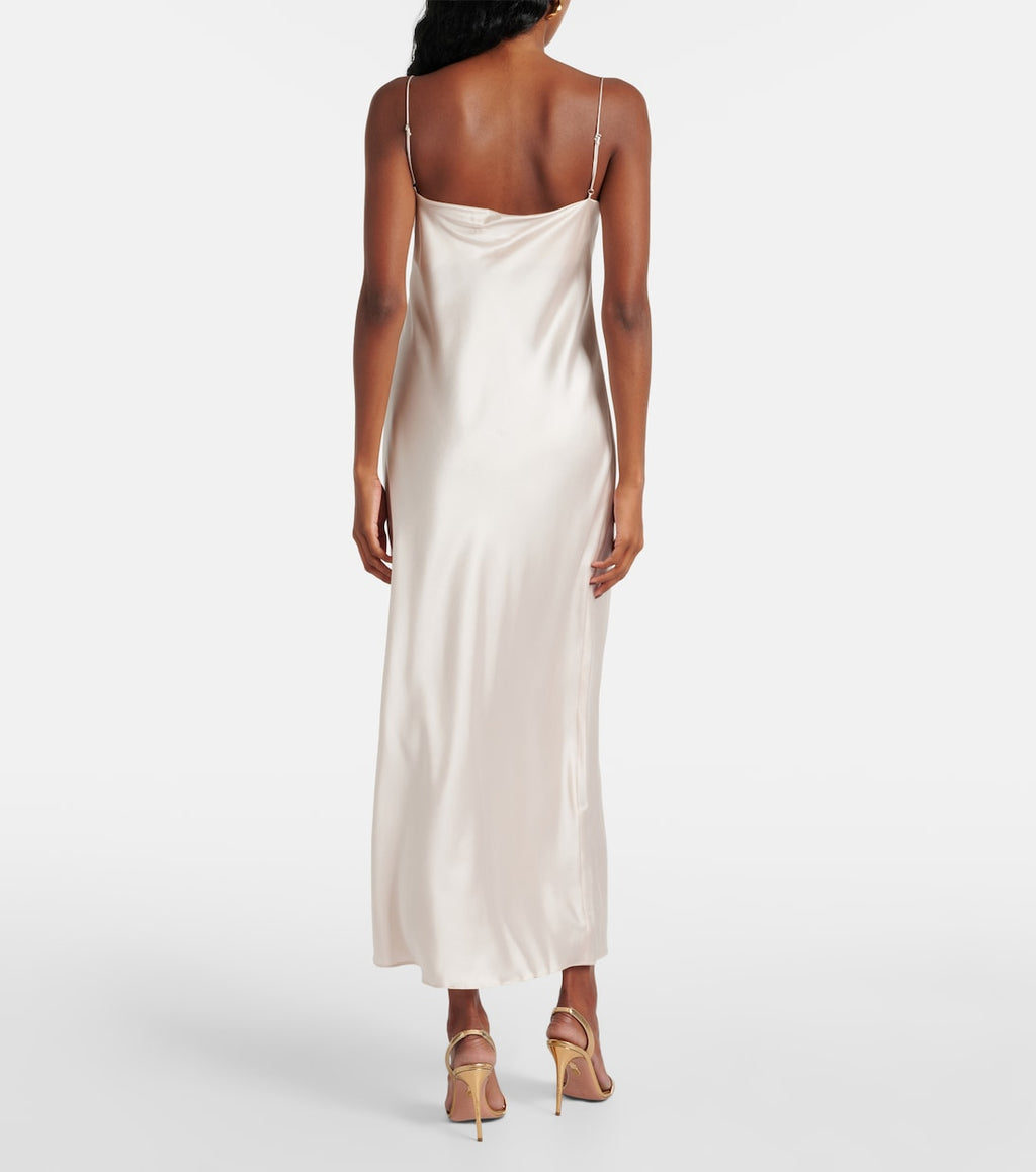Sense of Shine Silk-Blend Midi Dress