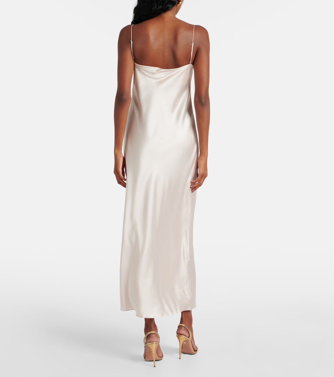 Sense of Shine Silk-Blend Midi Dress