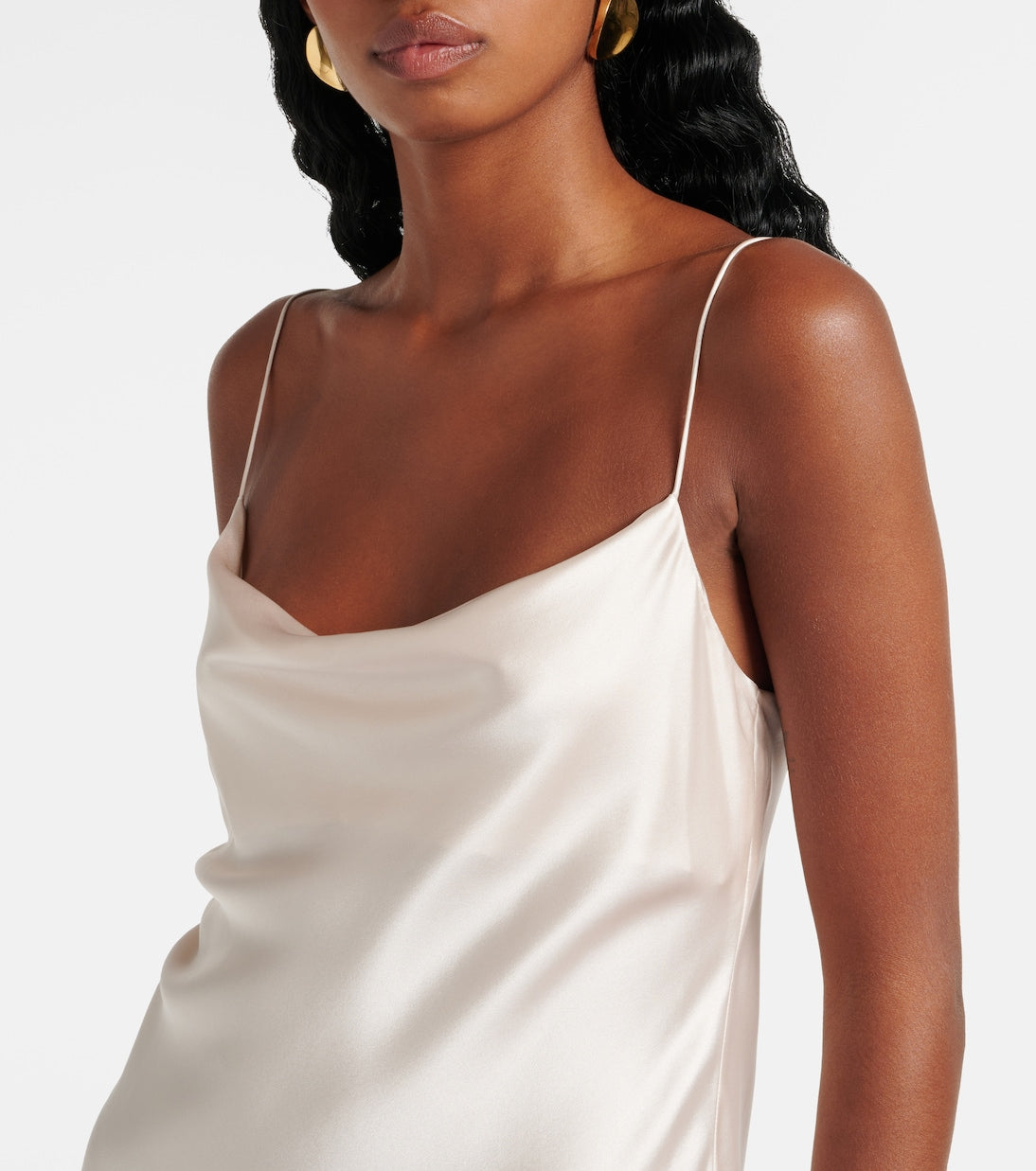 Sense of Shine Silk-Blend Midi Dress