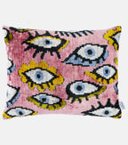 Les Ottomans Velvet Cushion Multicoloured