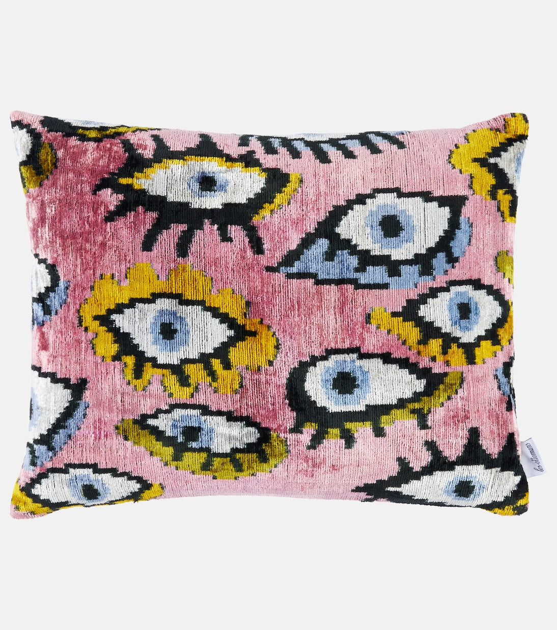 Les Ottomans Velvet Cushion Multicoloured