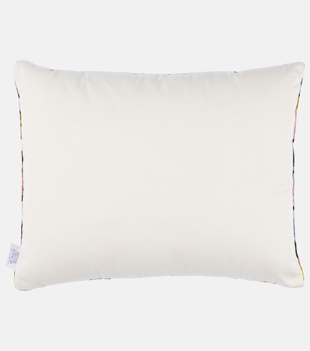 Les Ottomans Velvet Cushion Multicoloured