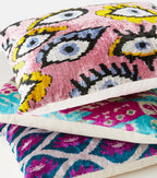 Les Ottomans Velvet Cushion Multicoloured