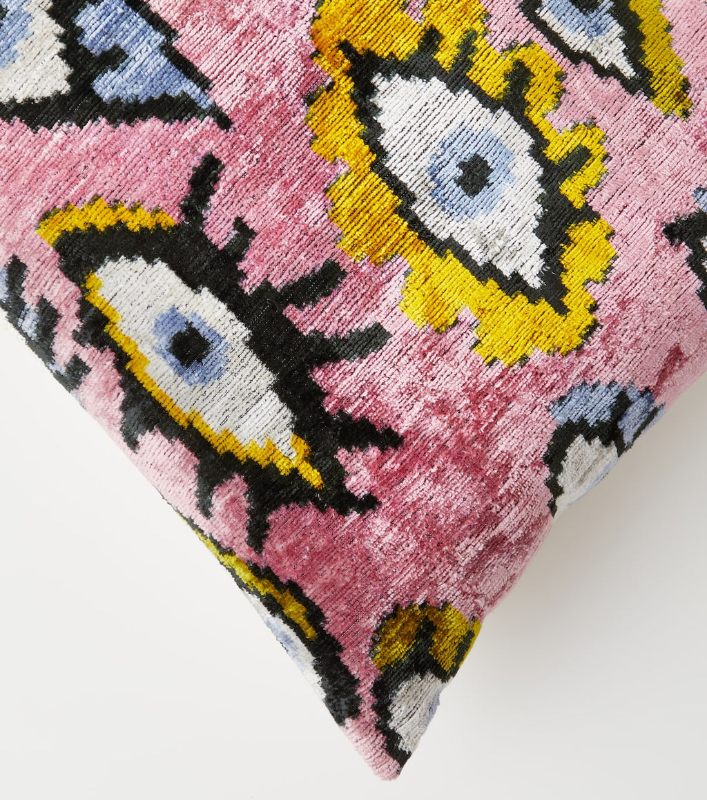 Les Ottomans Velvet Cushion Multicoloured