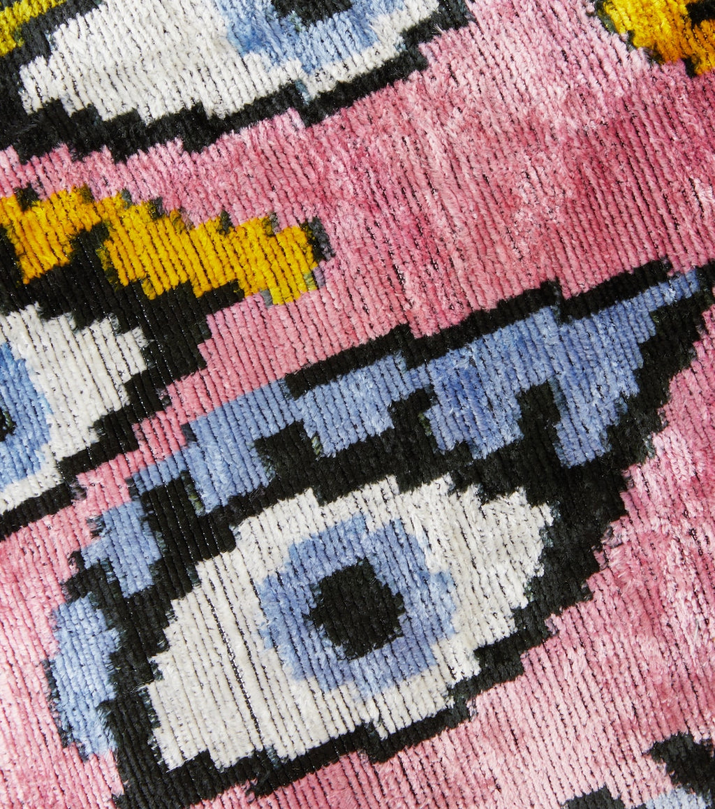 Les Ottomans Velvet Cushion Multicoloured