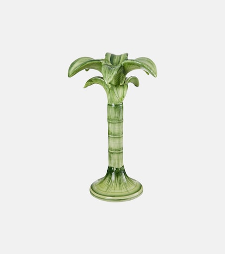 Les-Ottomans Palm Medium Candle Holder Green
