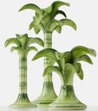 Les-Ottomans Palm Medium Candle Holder Green