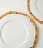 Les-Ottomans Bamboo Set Of 2 Ceramic Charger Plates