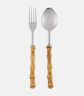 Bamboo Flatware Set in Brown by Les Ottomans