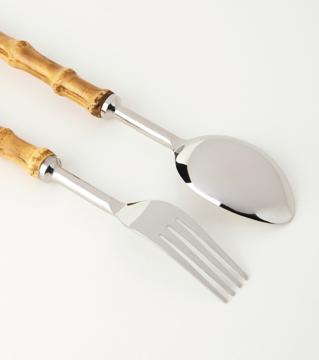 Bamboo Flatware Set in Brown by Les Ottomans
