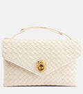 Bottega Veneta Knot Lock Intrecciato Leather Top-Handle Bag