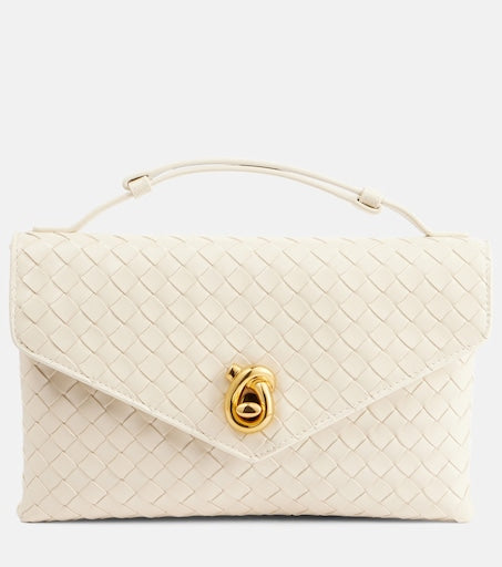 Bottega Veneta Knot Lock Intrecciato Leather Top-Handle Bag