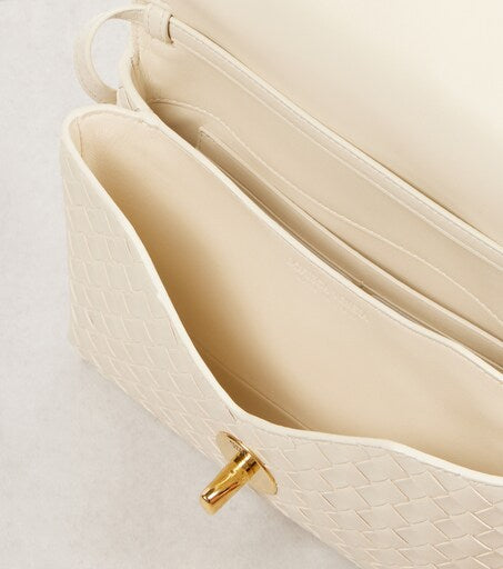 Bottega Veneta Knot Lock Intrecciato Leather Top-Handle Bag