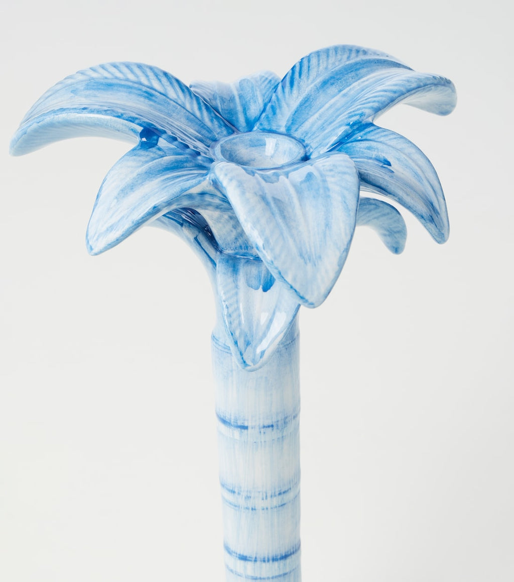 Medium Ceramic Candle Holder Blue P01062572