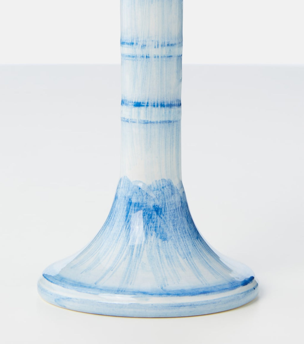 Medium Ceramic Candle Holder Blue P01062572