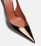 Anok 105 Mirrored Leather Slingback Pumps