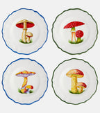 Mushroom Set of 4 Ceramic Side Plates