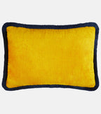 Les-Ottomans Silk Velvet Cushion Yellow