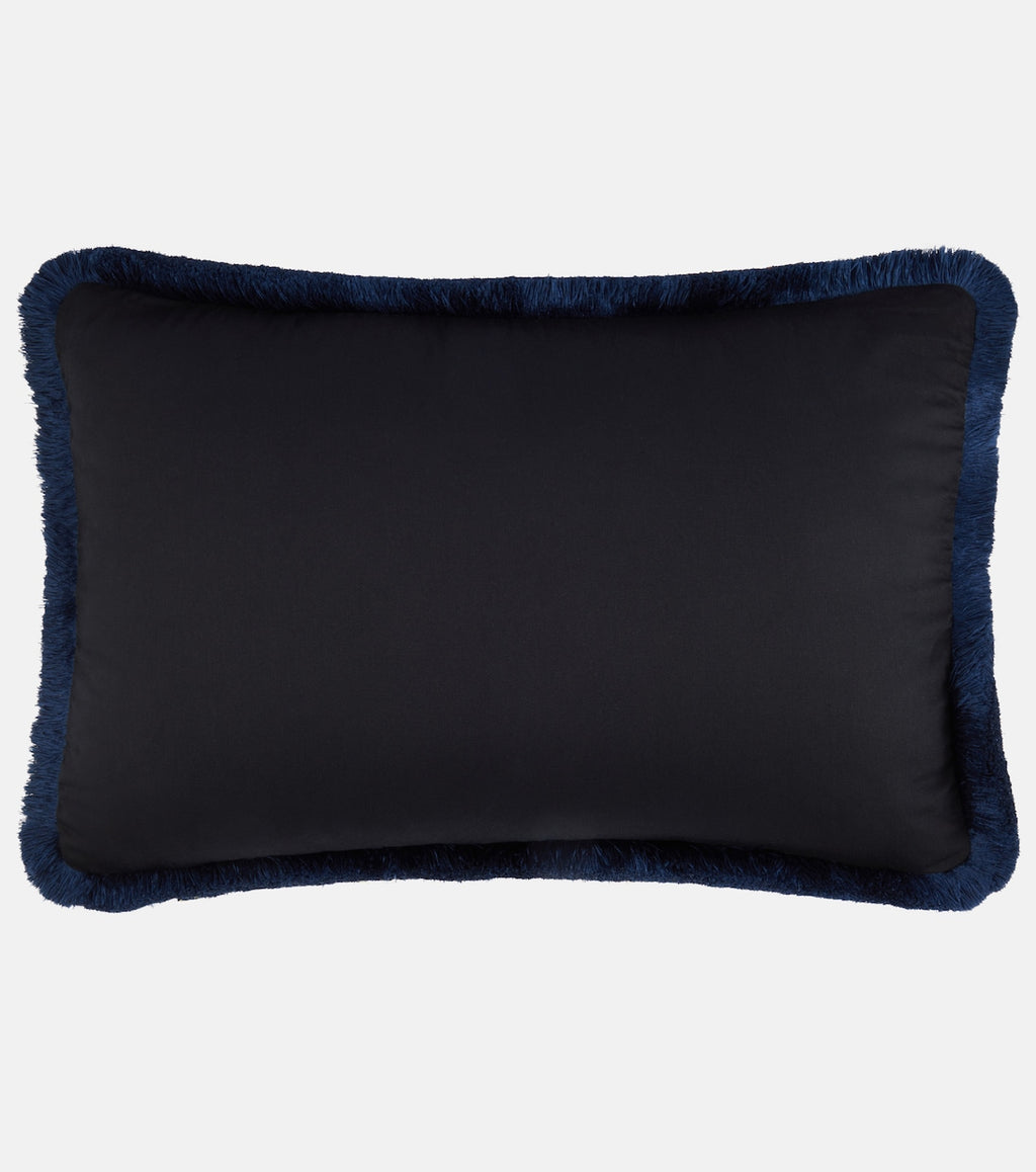 Les-Ottomans Silk Velvet Cushion Yellow
