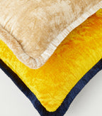 Les-Ottomans Silk Velvet Cushion Yellow