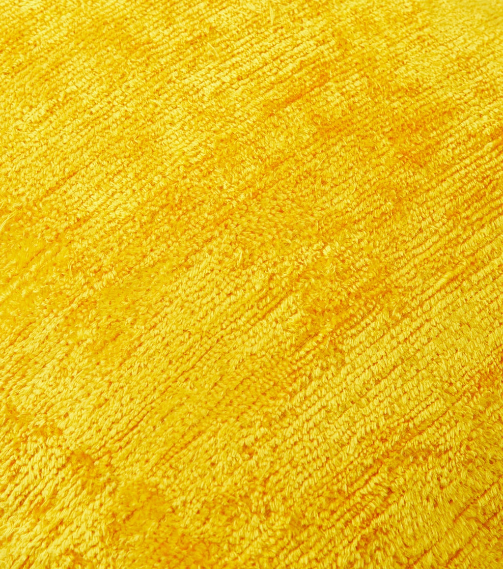 Les-Ottomans Silk Velvet Cushion Yellow