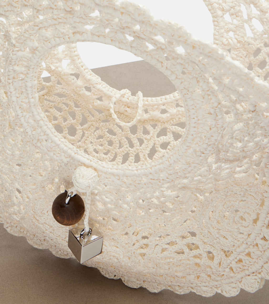 Spiaggia Small Crochet Top-Handle Bag
