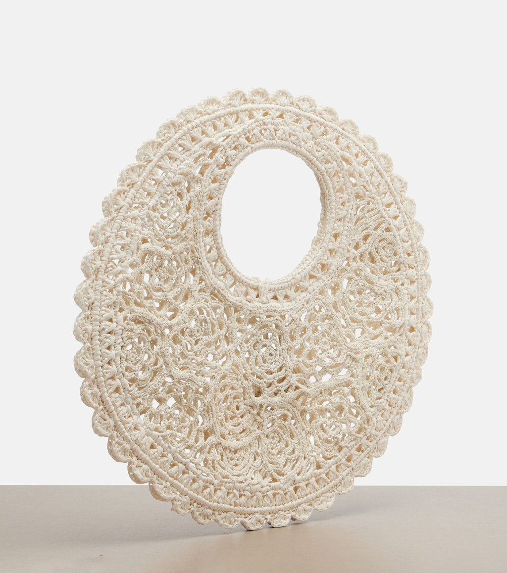 Spiaggia Small Crochet Top-Handle Bag