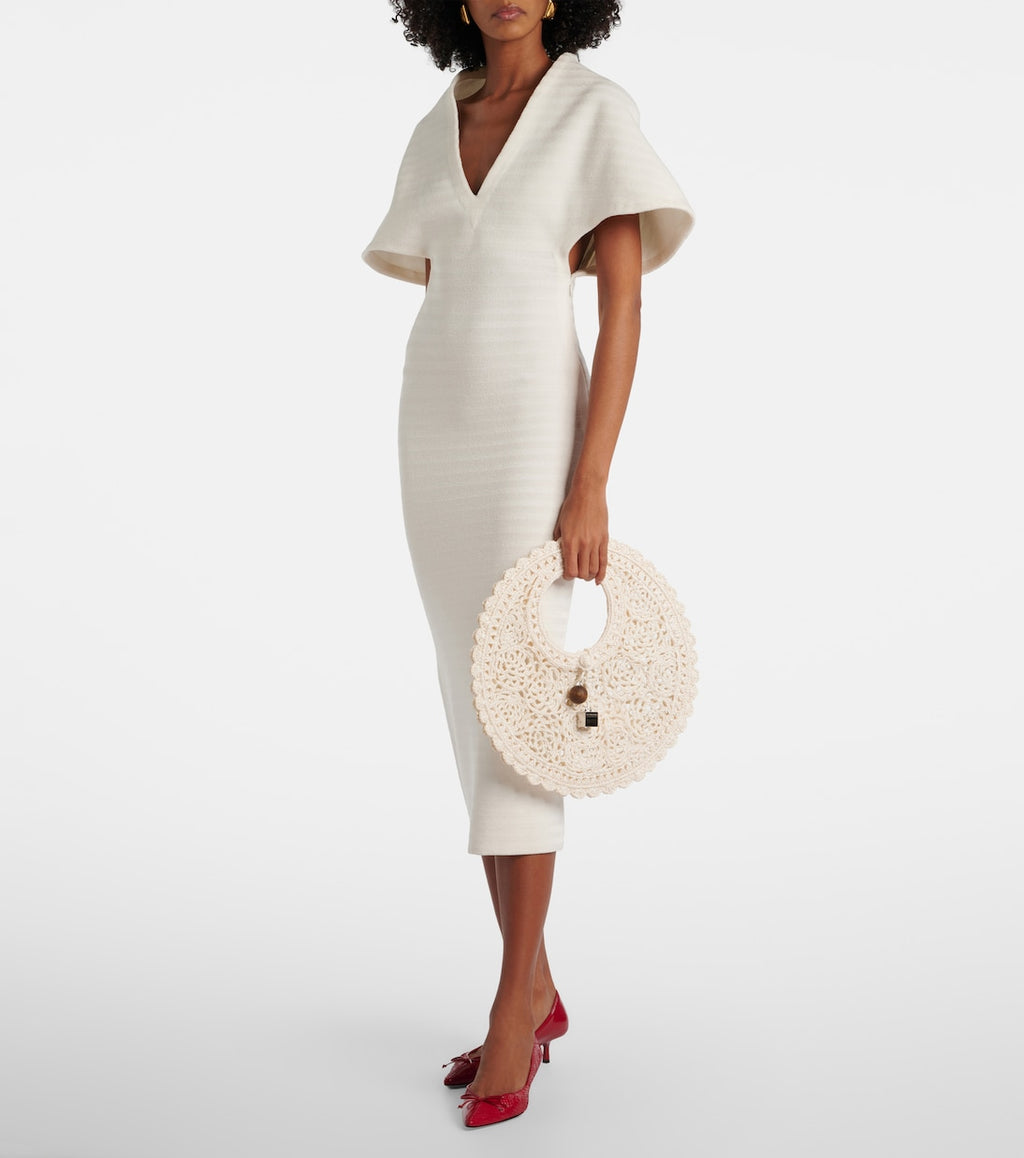 Spiaggia Small Crochet Top-Handle Bag
