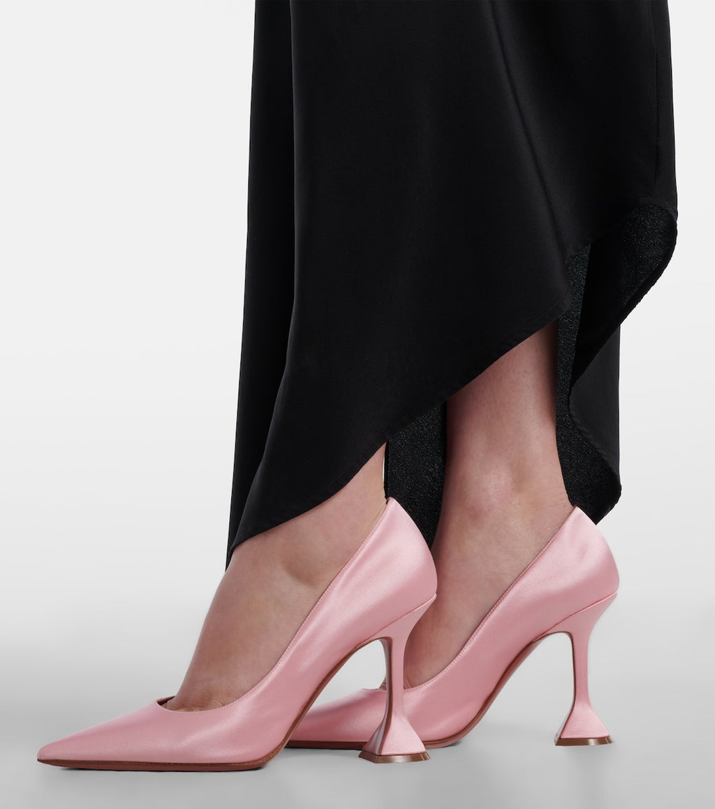 Amina Muaddi Ami Satin Pumps