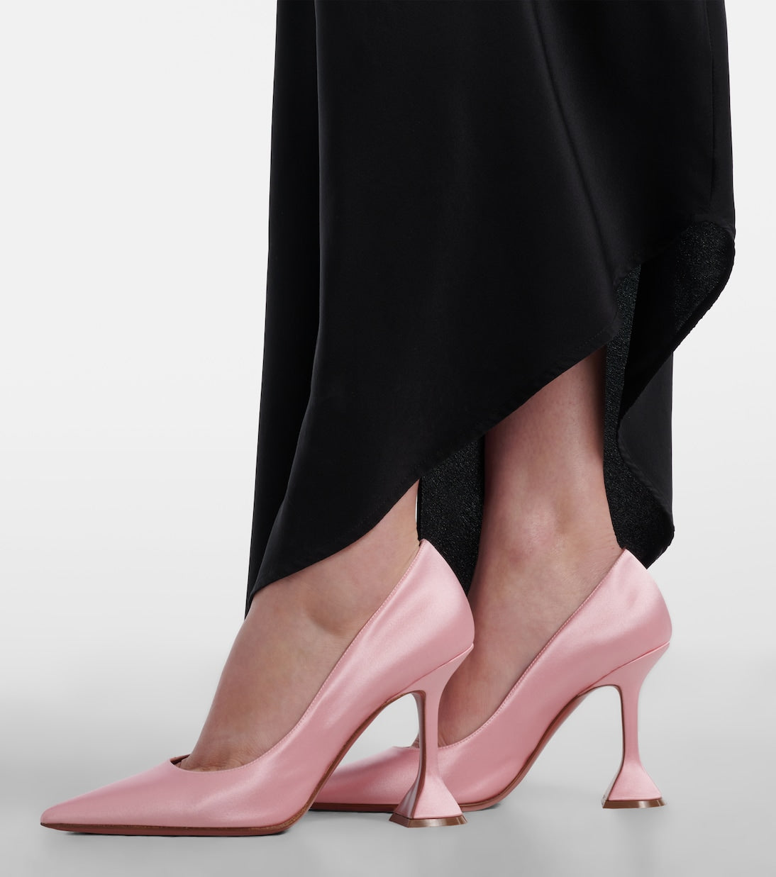 Amina Muaddi Ami Satin Pumps