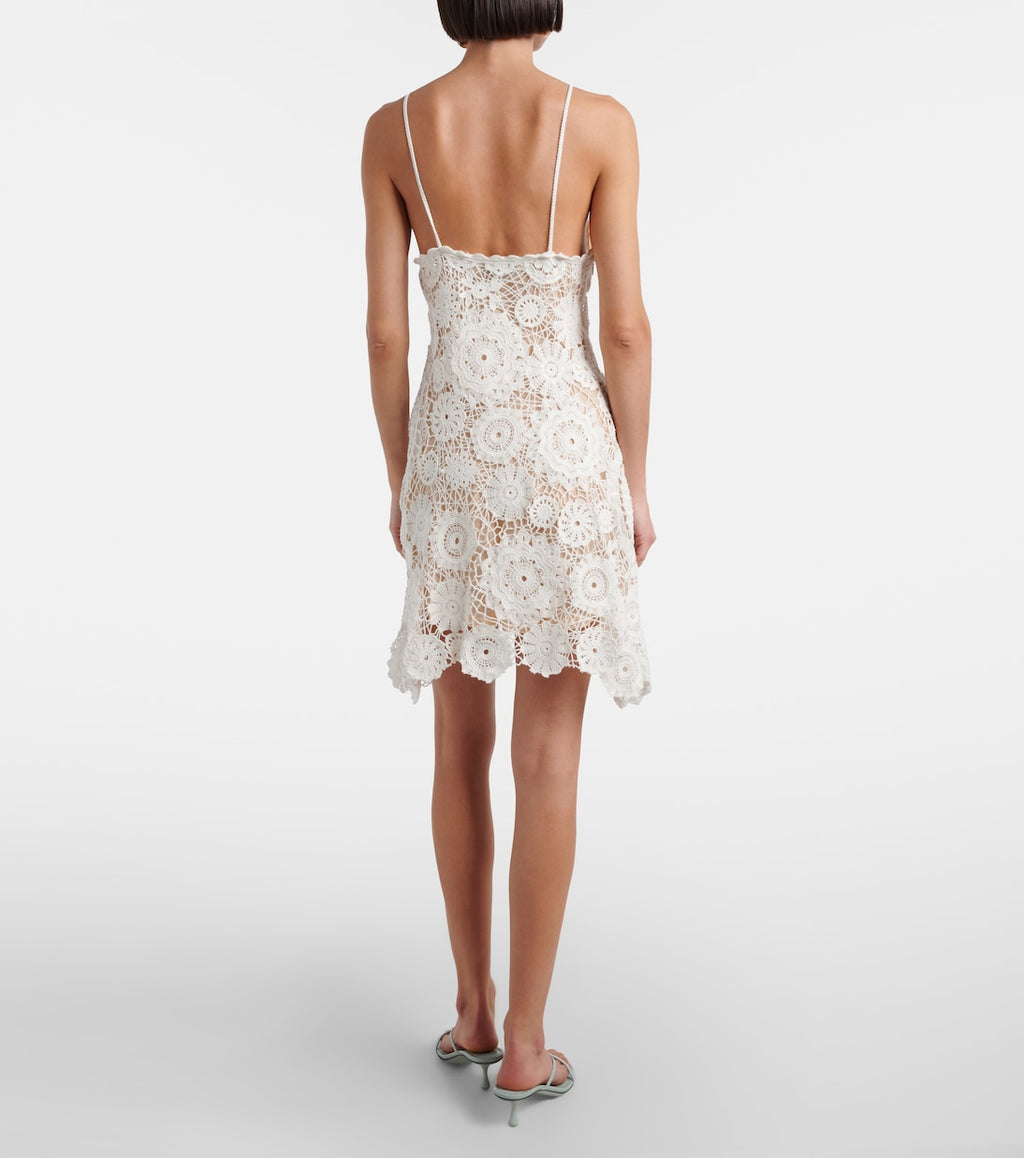 Self-Portrait Crochet Minidress