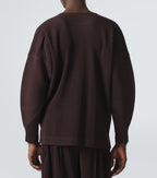 Homme Plissé Issey Miyake Monthly Colors Pleated Top in Eggplant Black
