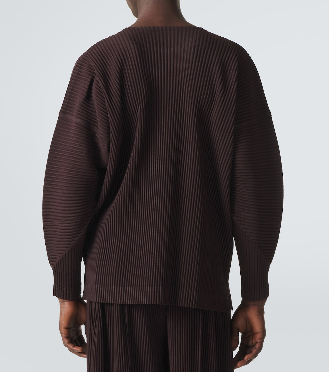 Homme Plissé Issey Miyake Monthly Colors Pleated Top in Eggplant Black