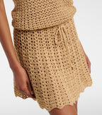 Melissa Odabash Annalise Crochet Lamé Minidress