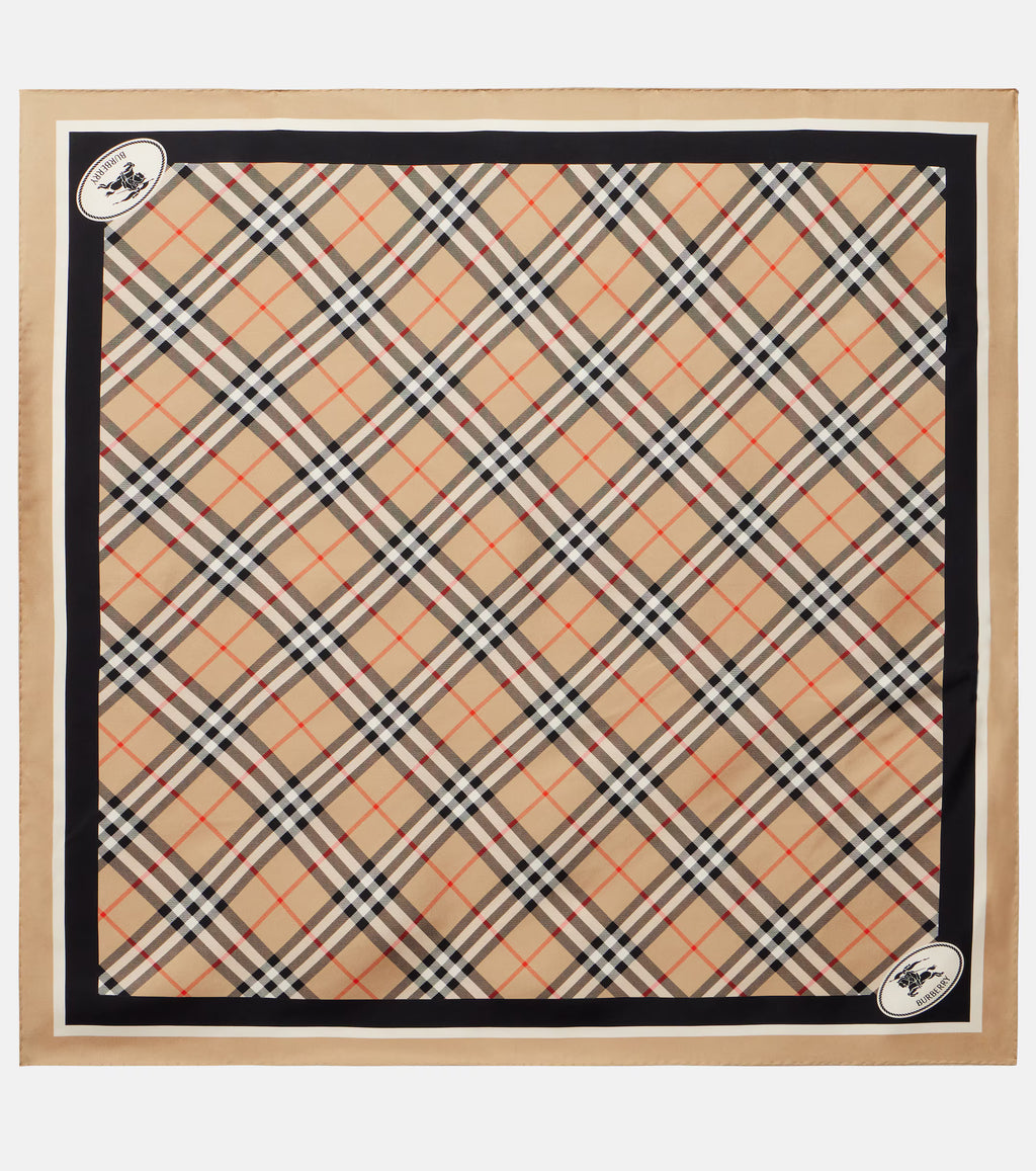 Burberry Check Silk Twill Scarf