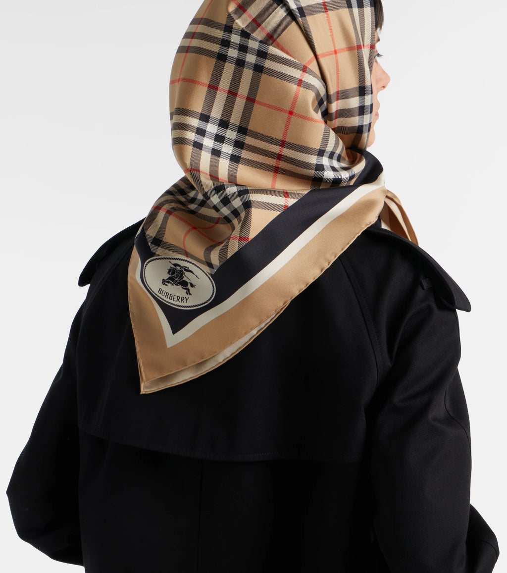 Burberry Check Silk Twill Scarf