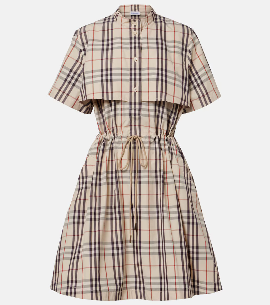 Burberry Plaid Cotton Minidress