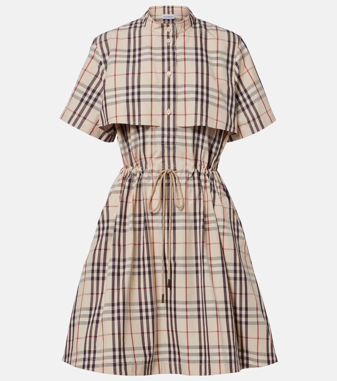 Burberry Plaid Cotton Minidress
