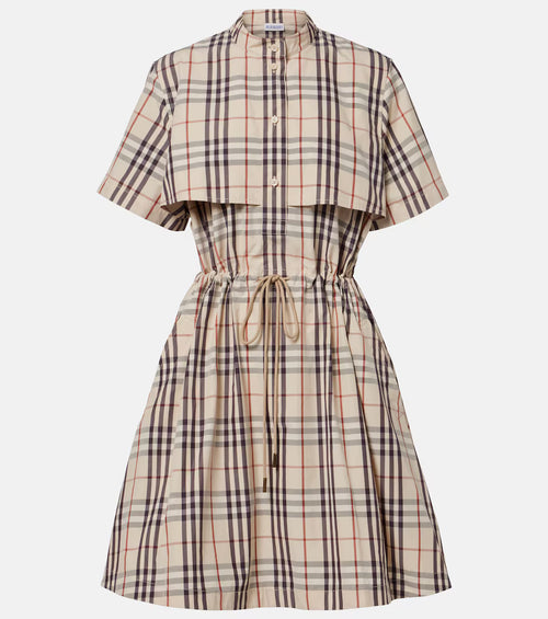 Burberry Plaid Cotton Minidress