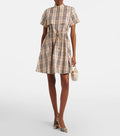 Burberry Plaid Cotton Minidress