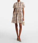 Burberry Plaid Cotton Minidress