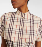 Burberry Plaid Cotton Minidress