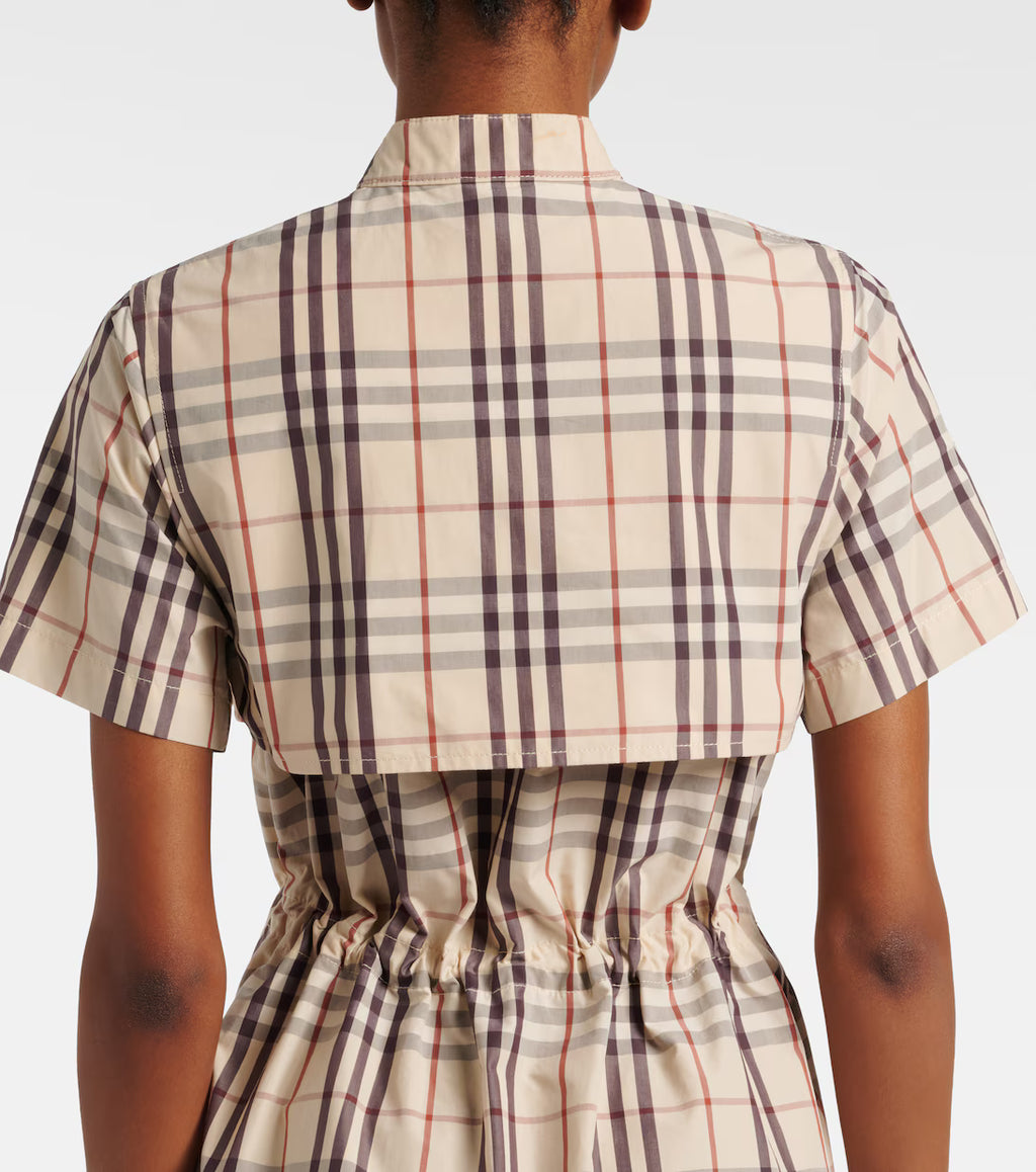 Burberry Plaid Cotton Minidress