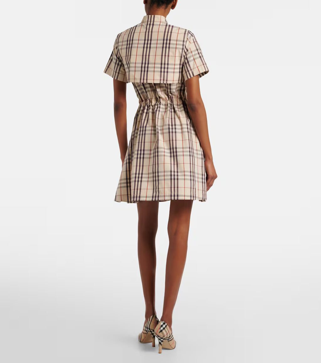 Burberry Plaid Cotton Minidress