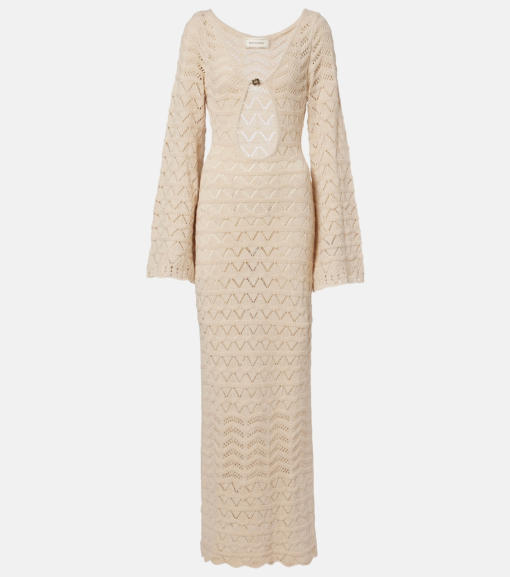 Rey Crochet Cotton-Blend Maxi Dress