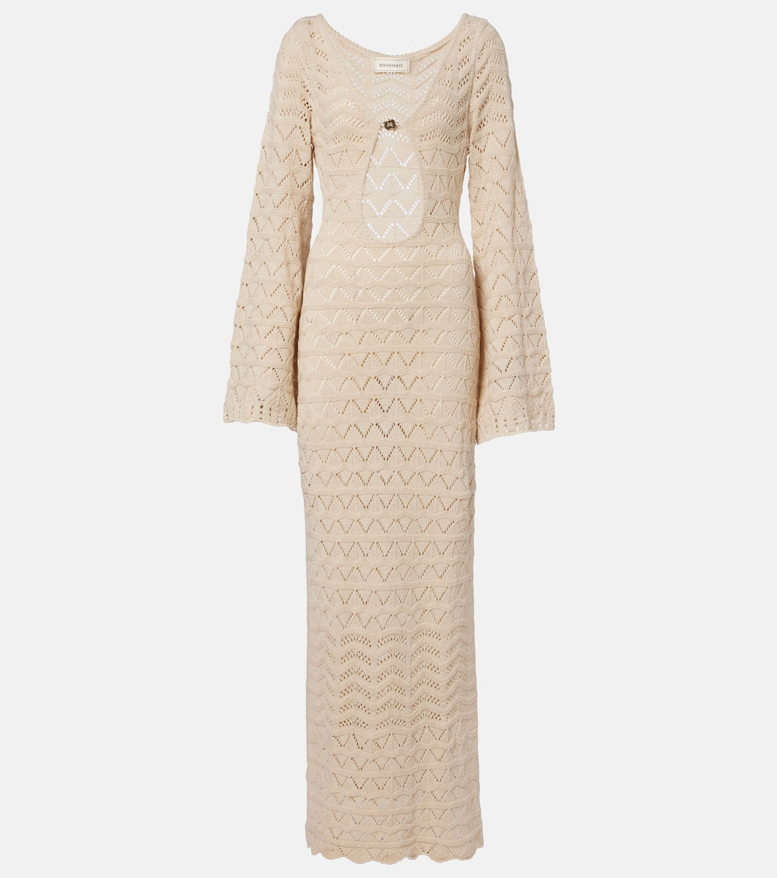 Rey Crochet Cotton-Blend Maxi Dress