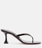 Amina Muaddi Juliette Croc-Effect Leather Thong Sandals