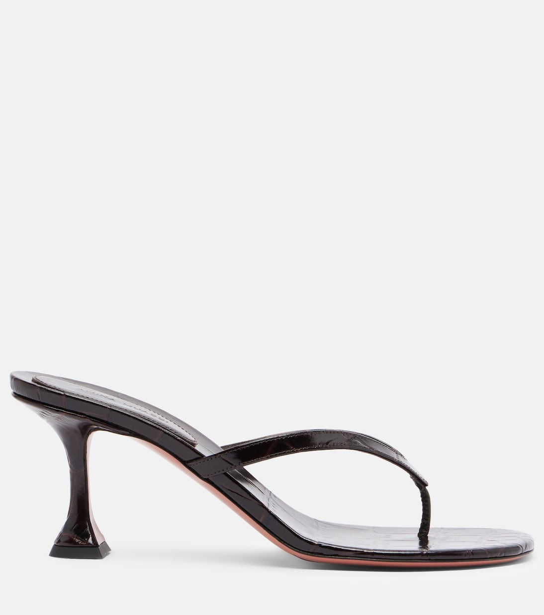 Amina Muaddi Juliette Croc-Effect Leather Thong Sandals